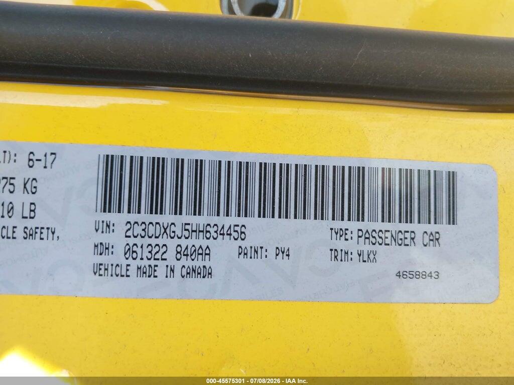 2C3CDXGJ5HH634456 2017 DODGE CHARGER photo no. 9
