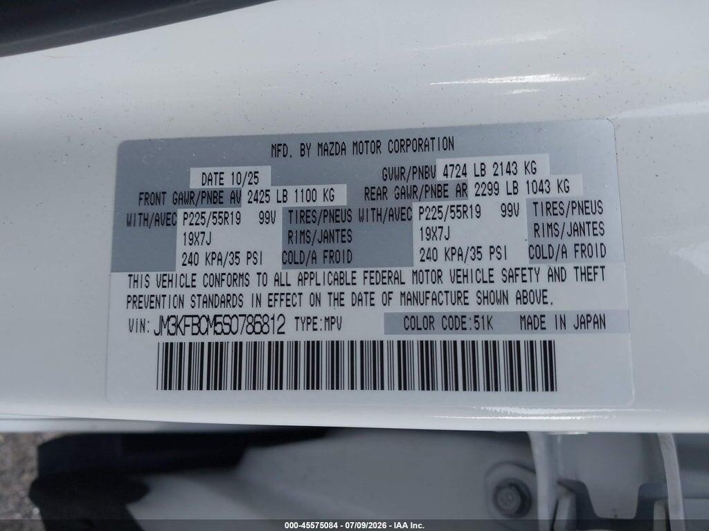 JM3KFBCM5S0786812 2025 MAZDA CX-5 photo no. 9