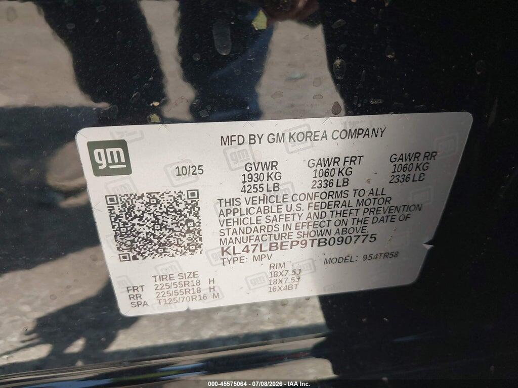 KL47LBEP9TB090775 2026 BUICK ENVISTA photo no. 9