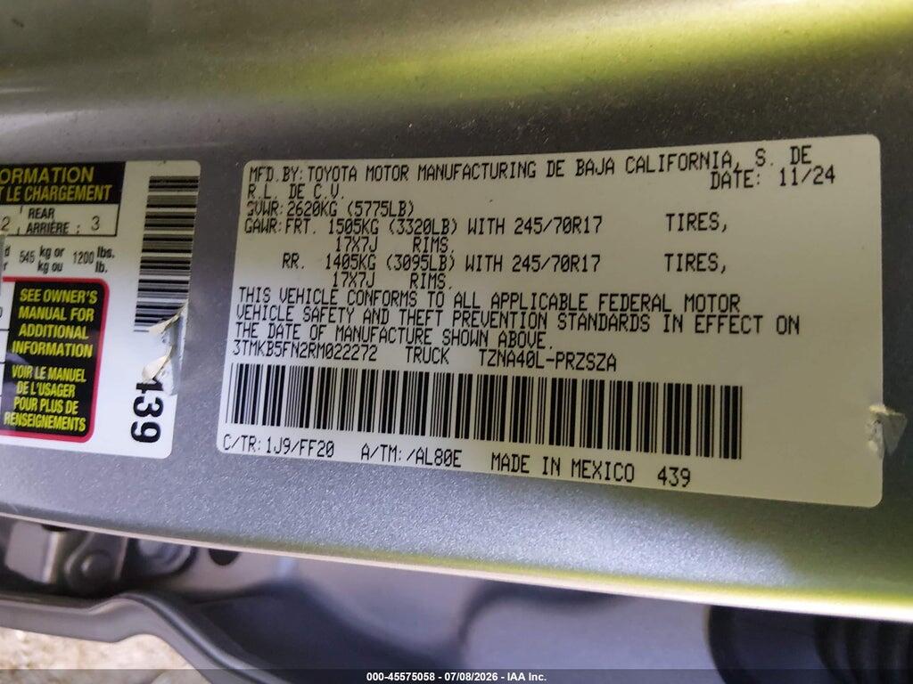 3TMKB5FN2RM022272 2024 TOYOTA TACOMA photo no. 9