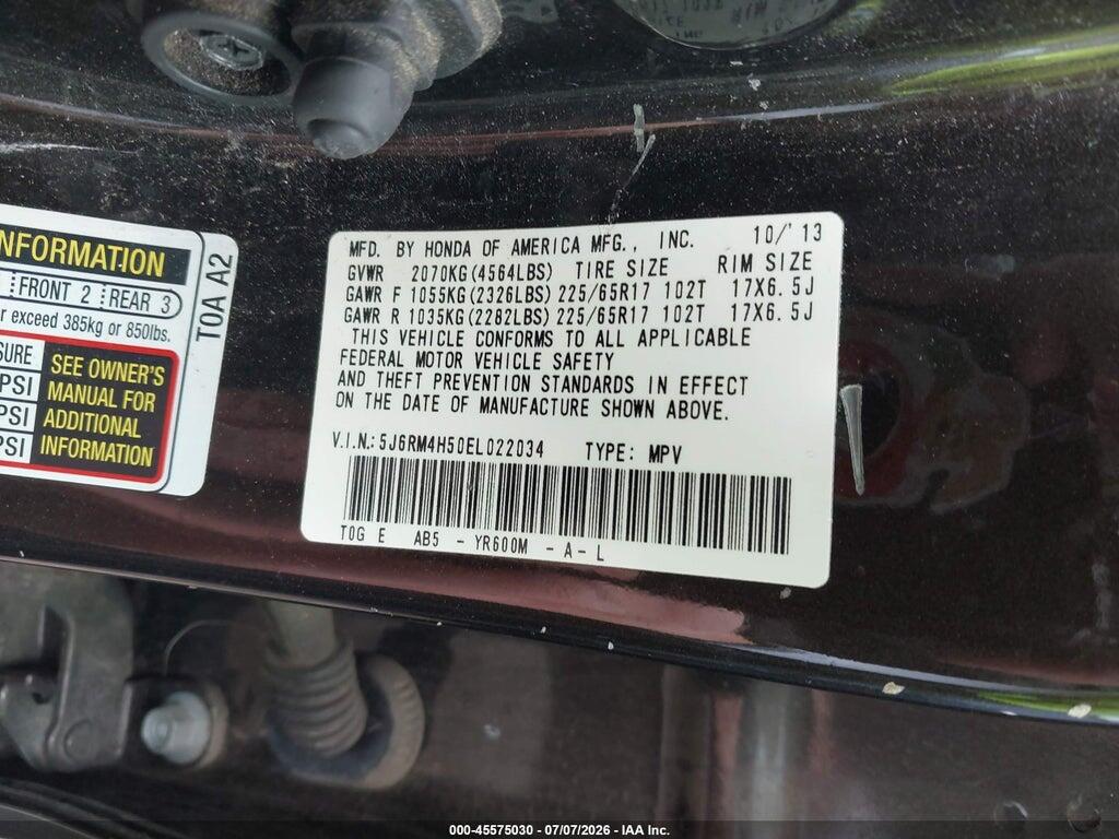 5J6RM4H50EL022034 2014 HONDA CR-V photo no. 9