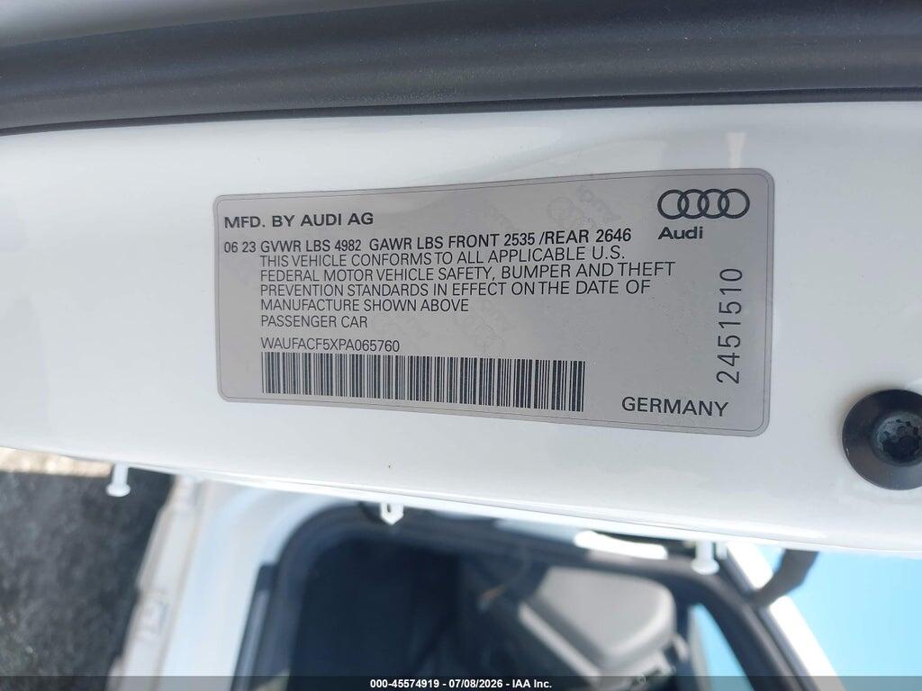 WAUFACF5XPA065760 2023 AUDI A5 SPORTBACK photo no. 9