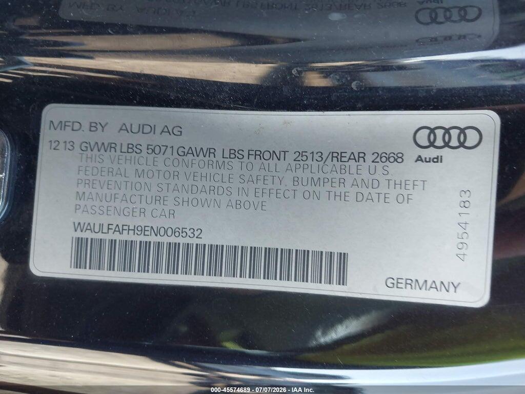 WAULFAFH9EN006532 2014 AUDI A5 photo no. 9