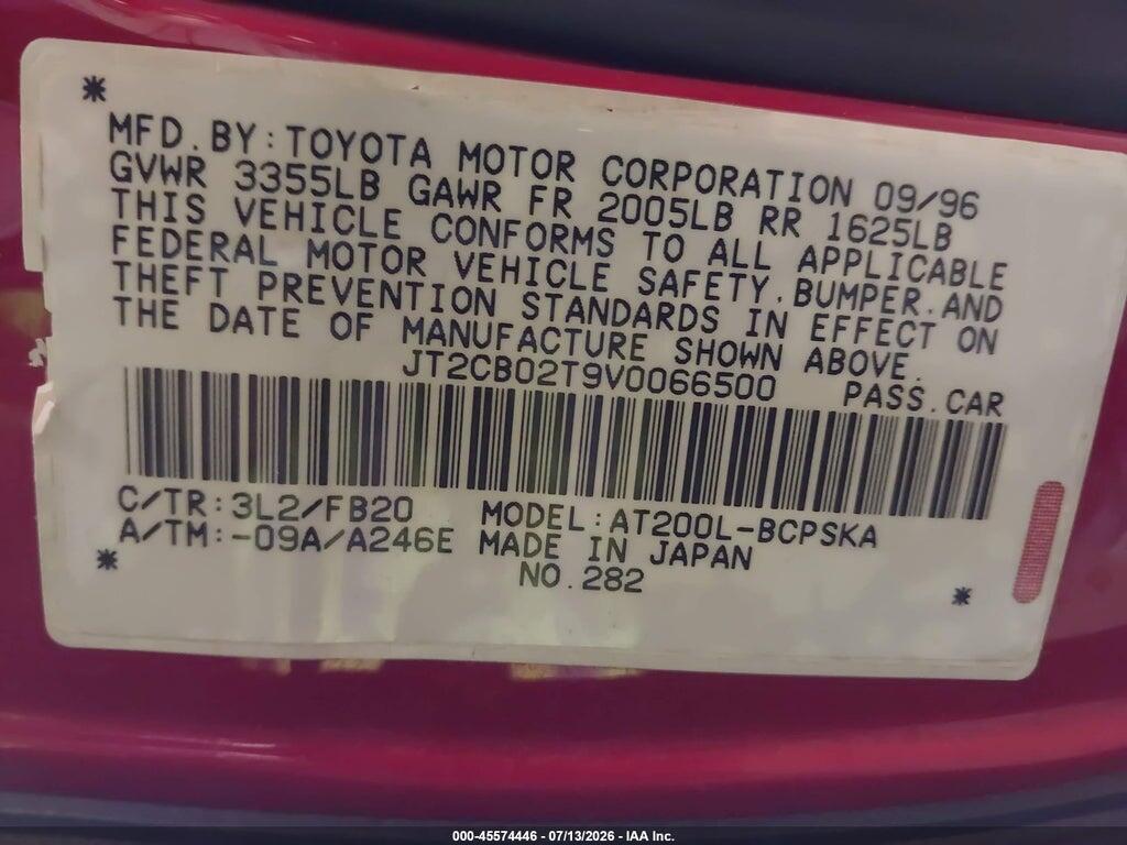 JT2CB02T9V0066500 1997 TOYOTA CELICA photo no. 9