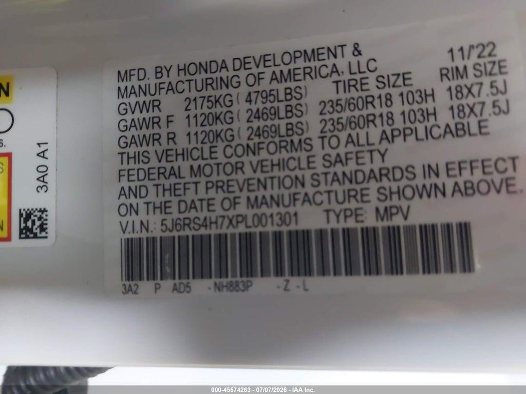 5J6RS4H7XPL001301 2023 HONDA CR-V photo no. 9