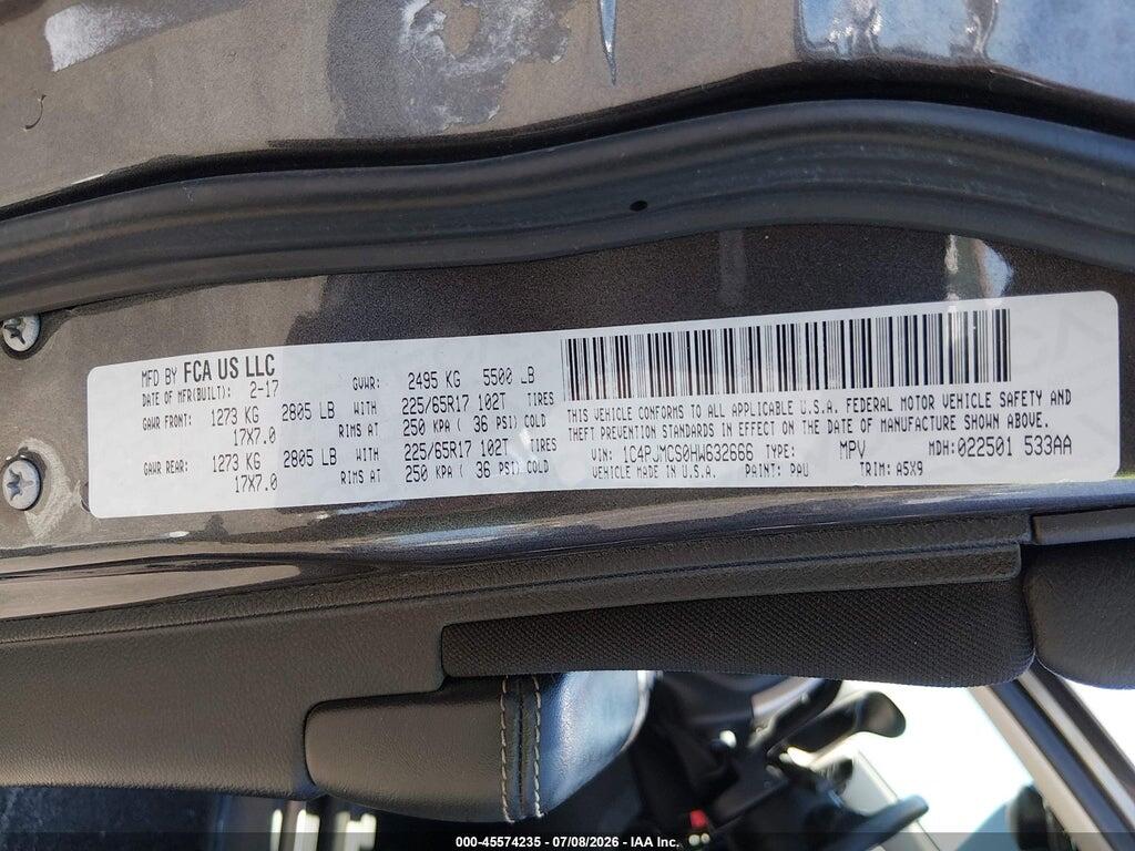 1C4PJMCS0HW632666 2017 JEEP CHEROKEE photo no. 9