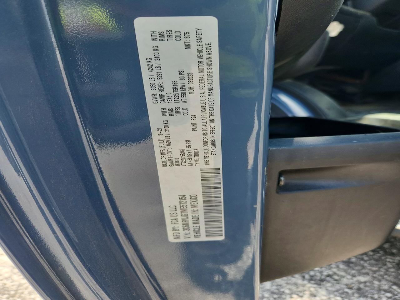 2021 RAM PROMASTER 3500 EXT CARGO 3.6L HIGH ROOF — Фото 13 из 13