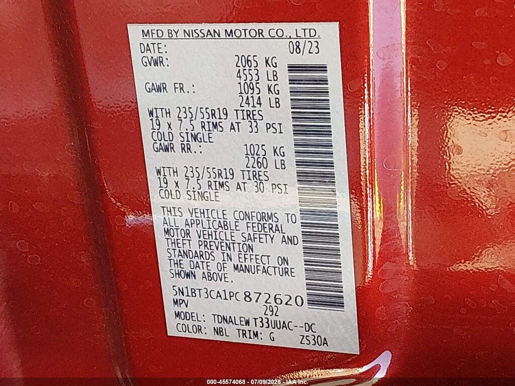 5N1BT3CA1PC872620 2023 NISSAN ROGUE photo no. 9