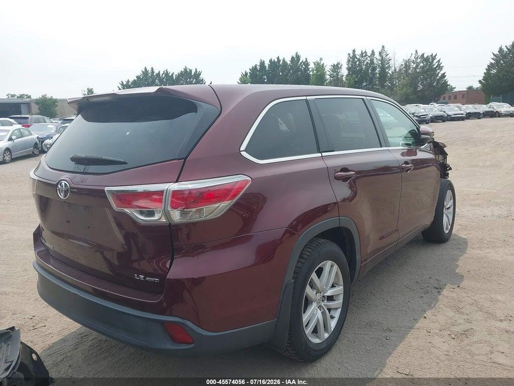 5TDBKRFH5ES071476 2014 TOYOTA HIGHLANDER photo no. 4