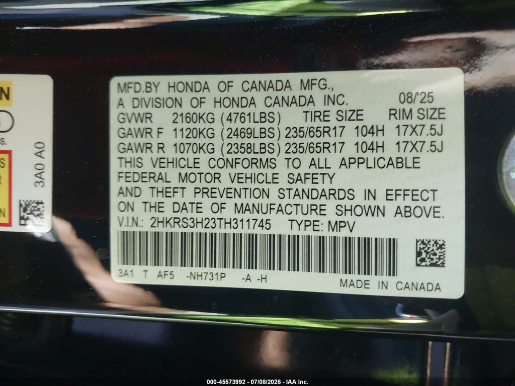 2HKRS3H23TH311745 2026 HONDA CR-V photo no. 9