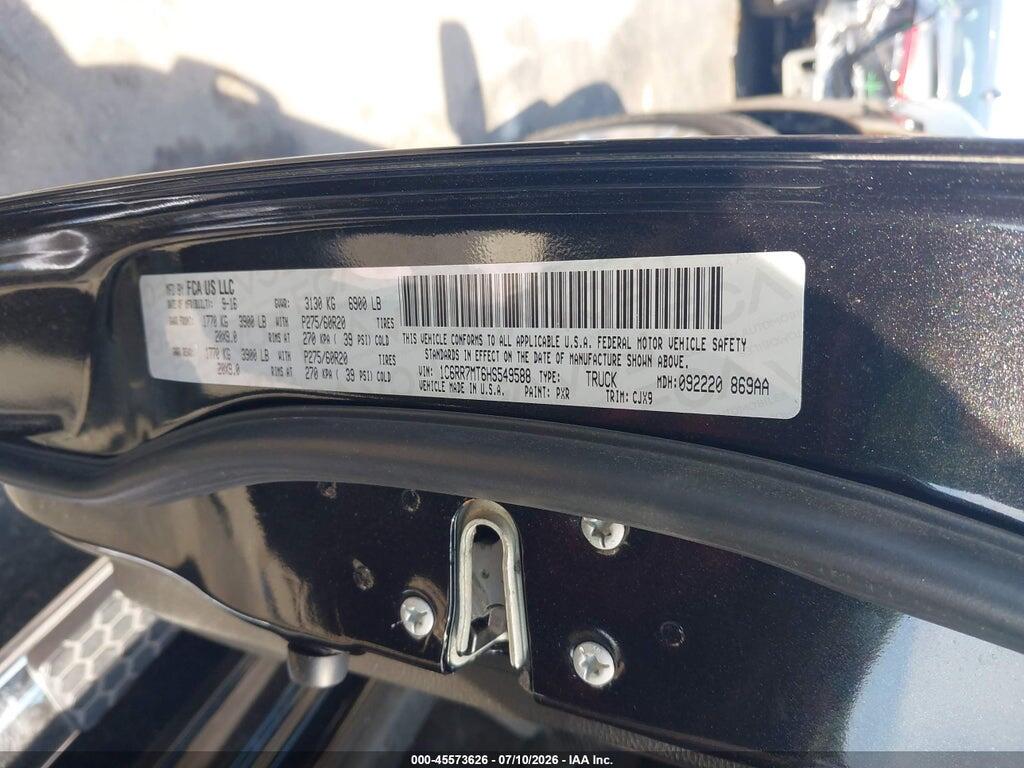 1C6RR7MT6HS549588 2017 RAM 1500 photo no. 9