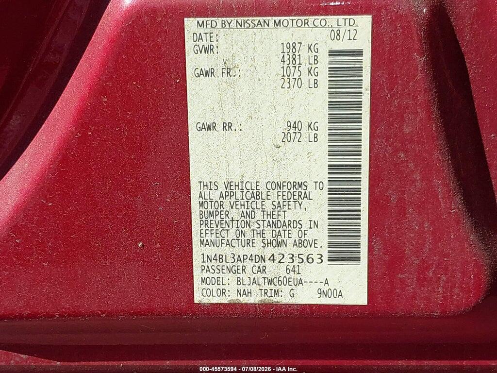 1N4BL3AP4DN423563 2013 NISSAN ALTIMA photo no. 9