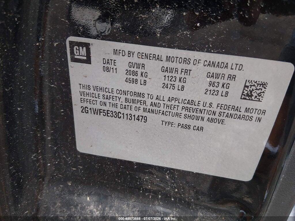 2G1WF5E33C1131479 2012 CHEVROLET IMPALA photo no. 9