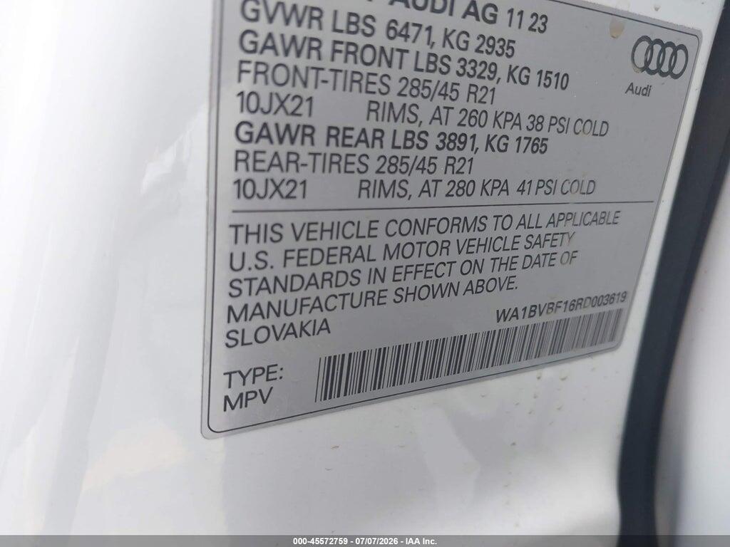 WA1BVBF16RD003619 2024 AUDI Q8 photo no. 9