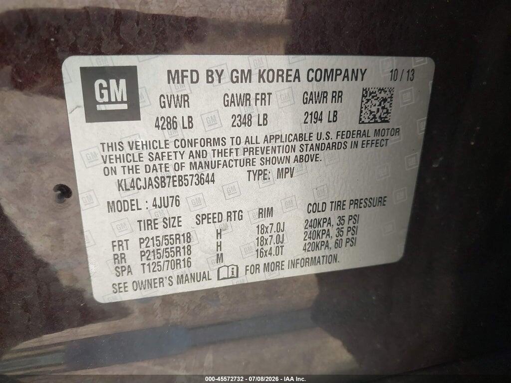 KL4CJASB7EB573644 2014 BUICK ENCORE photo no. 9