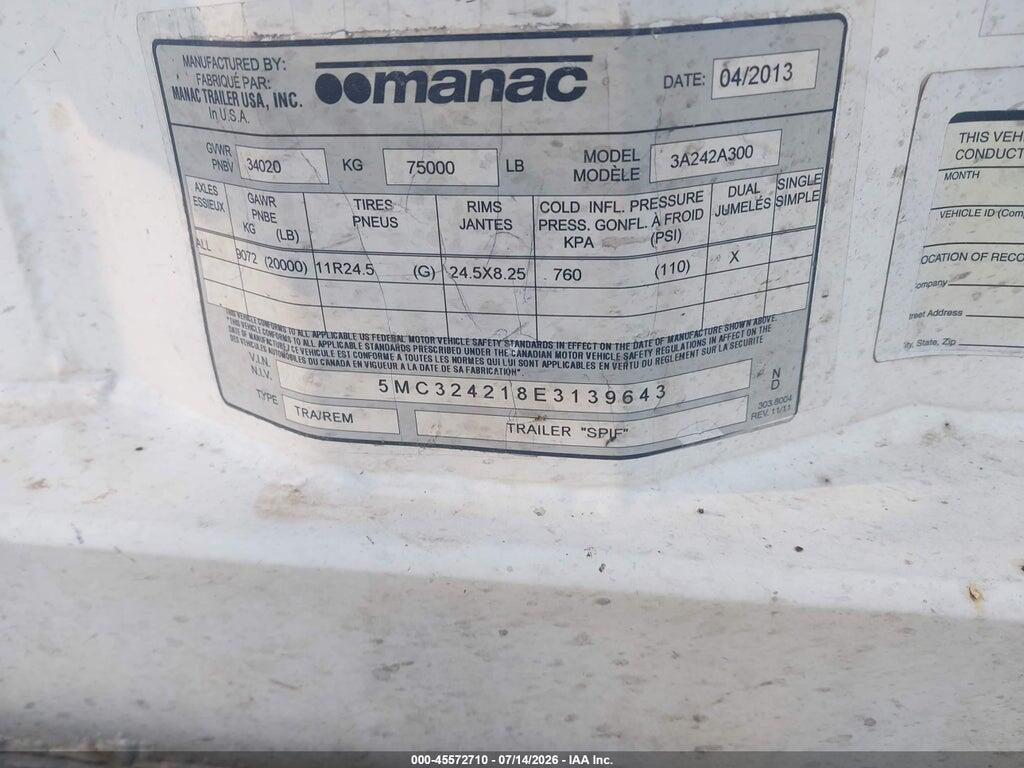 5MC324218E3139643 2014 MANAC INC MANAC INC photo no. 9