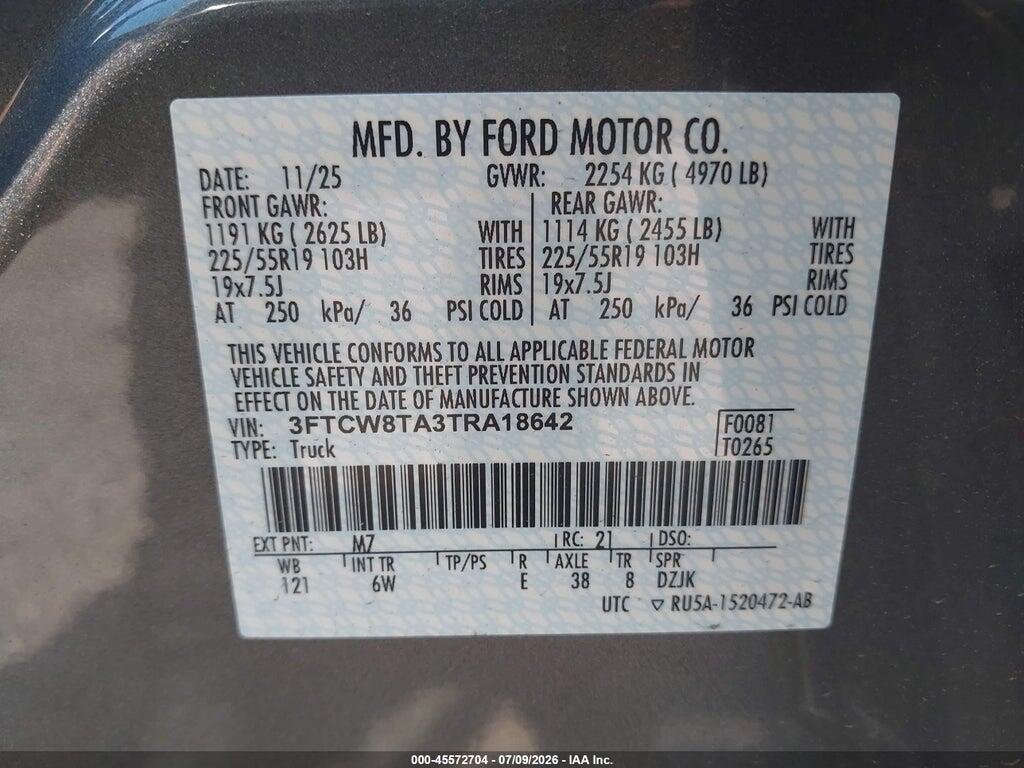 3FTCW8TA3TRA18642 2026 FORD MAVERICK photo no. 9