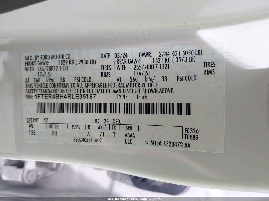 1FTER4BH4RLE35167 2024 FORD RANGER photo no. 9