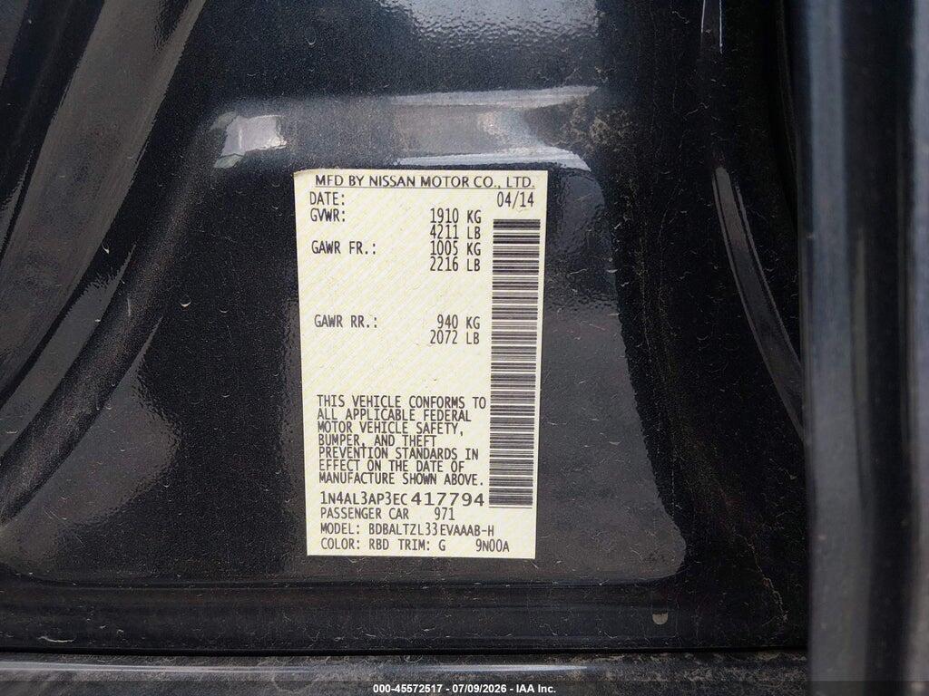 1N4AL3AP3EC417794 2014 NISSAN ALTIMA photo no. 9