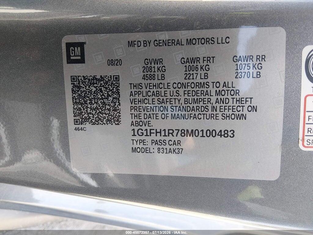 1G1FH1R78M0100483 2021 CHEVROLET CAMARO photo no. 9