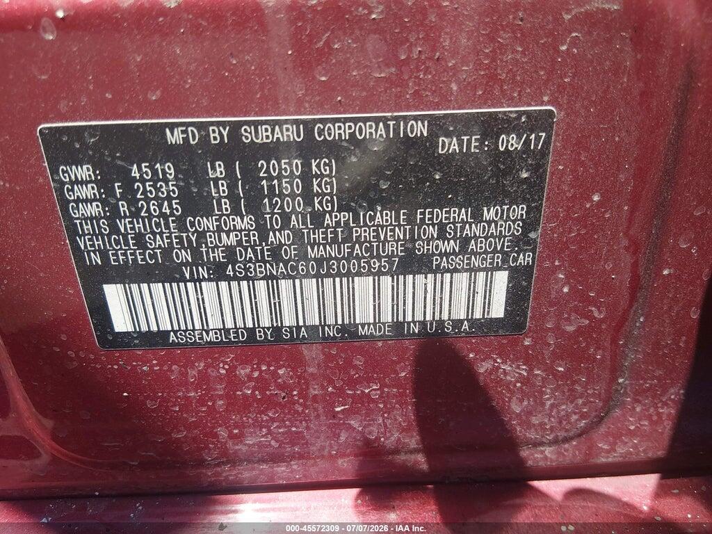 4S3BNAC60J3005957 2018 SUBARU LEGACY photo no. 9