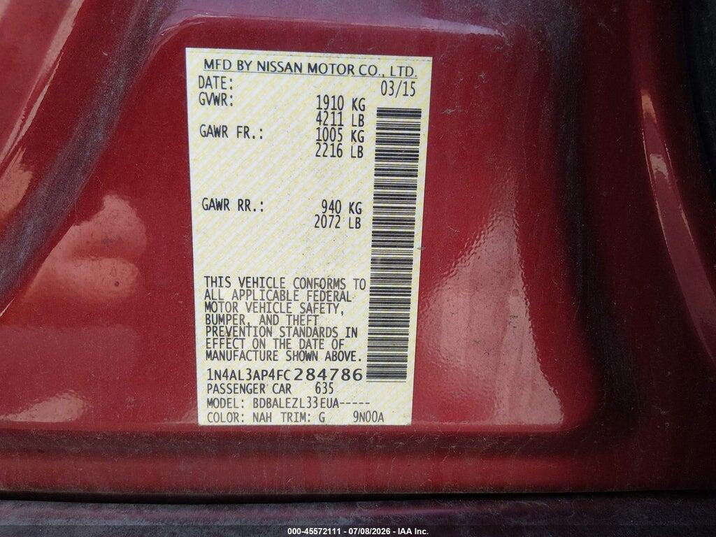 1N4AL3AP4FC284786 2015 NISSAN ALTIMA photo no. 9