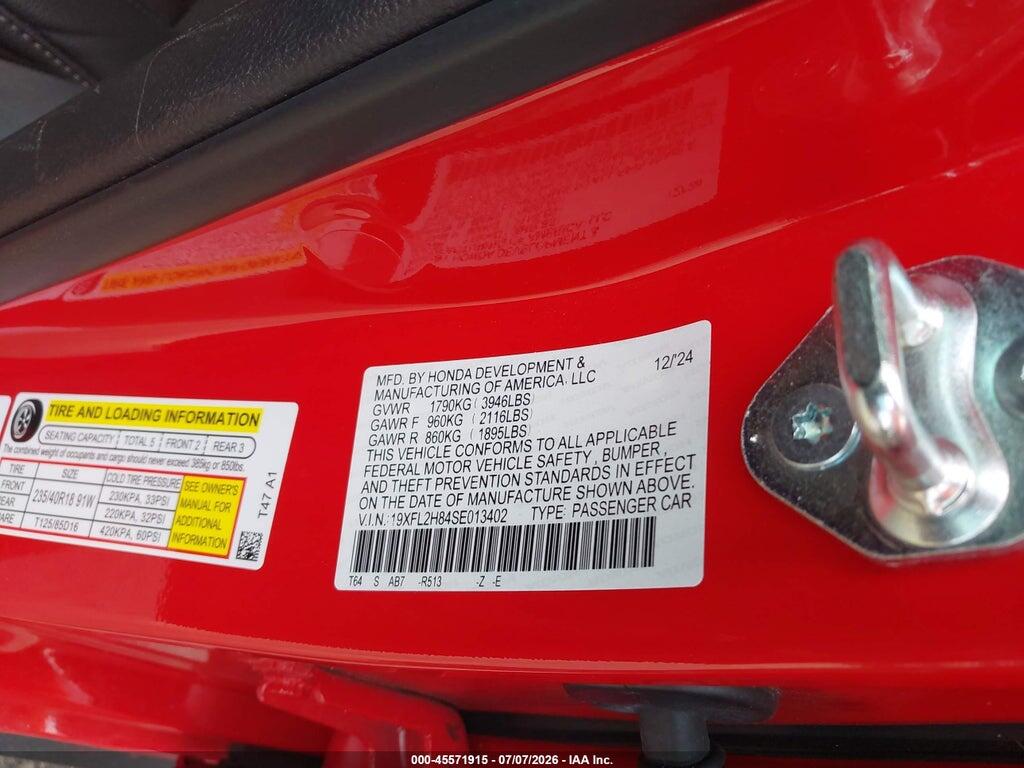 19XFL2H84SE013402 2025 HONDA CIVIC SEDAN photo no. 9