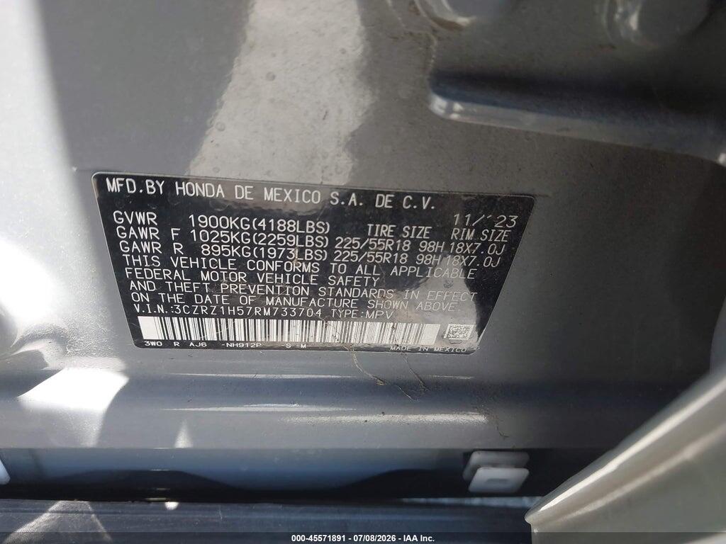 3CZRZ1H57RM733704 2024 HONDA HR-V photo no. 9