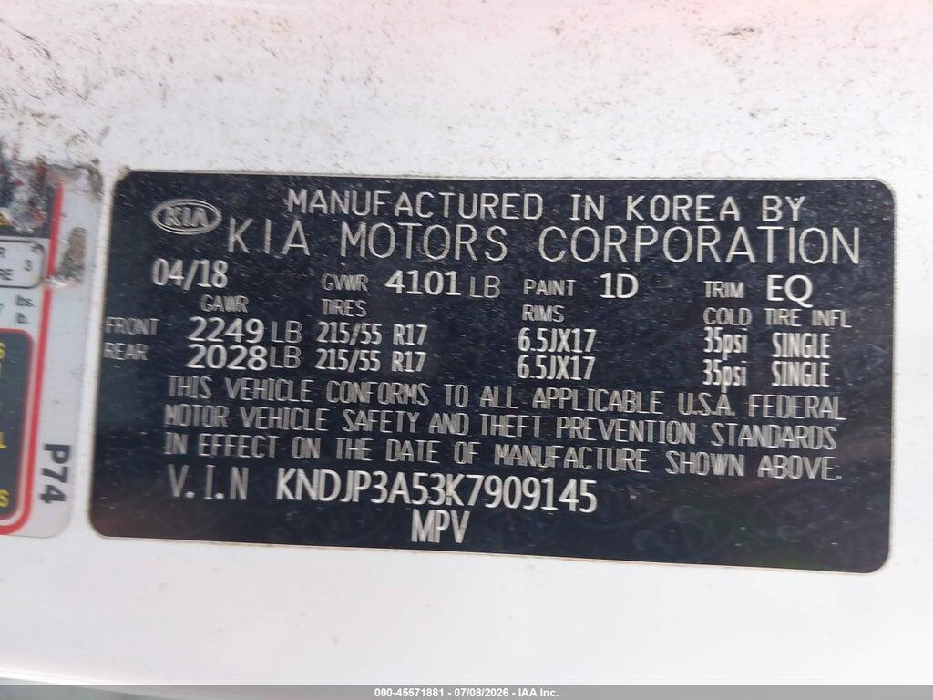 KNDJP3A53K7909145 2019 KIA SOUL photo no. 9
