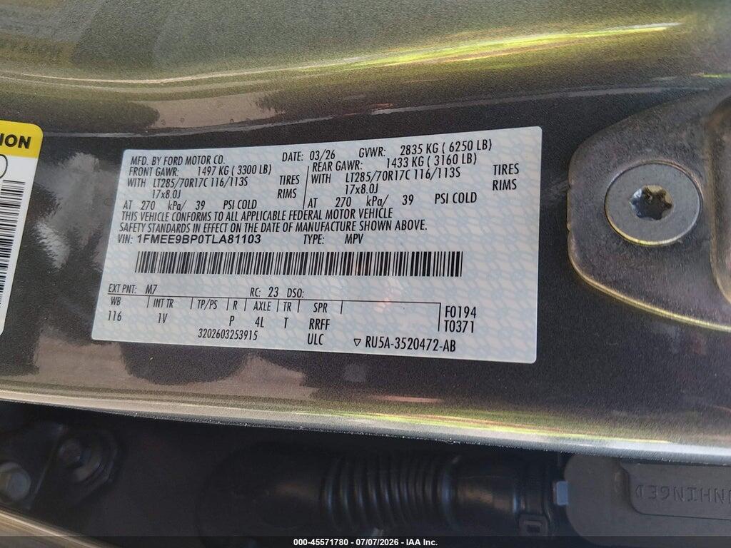 1FMEE9BP0TLA81103 2026 FORD BRONCO photo no. 9