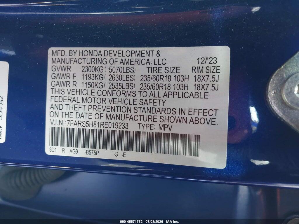 7FARS5H81RE019233 2024 HONDA CR-V HYBRID photo no. 9