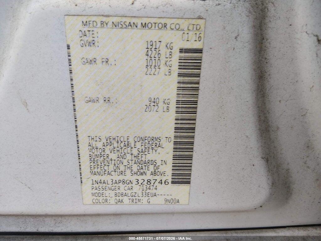 1N4AL3AP8GN328746 2016 NISSAN ALTIMA photo no. 9