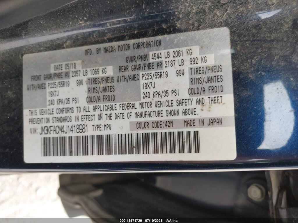 JM3KFACM4J1418981 2018 MAZDA CX-5 photo no. 9
