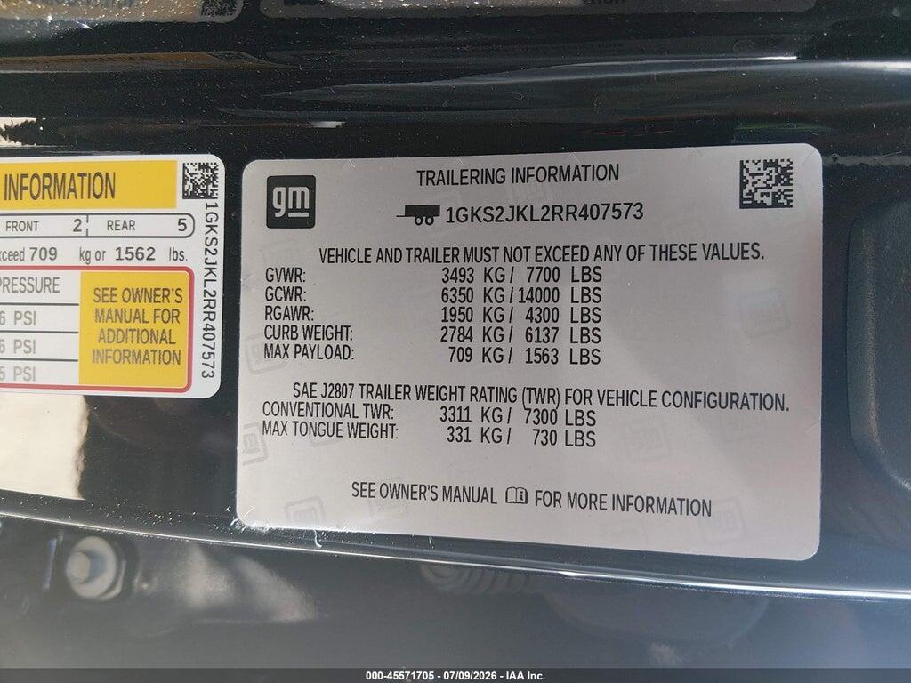 1GKS2JKL2RR407573 2024 GMC YUKON XL photo no. 9