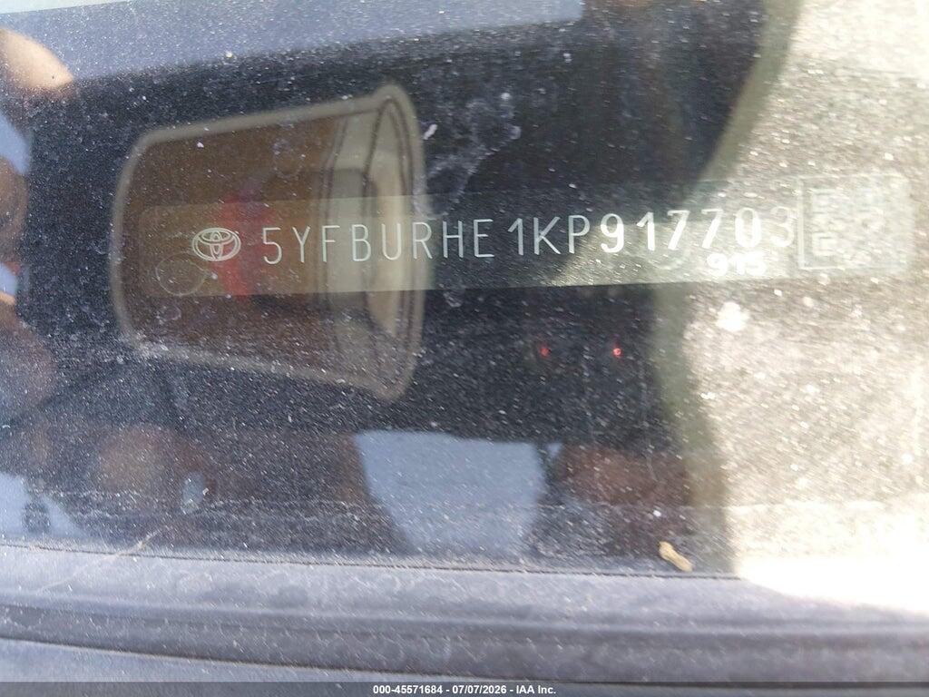5YFBURHE1KP917703 2019 TOYOTA COROLLA photo no. 9