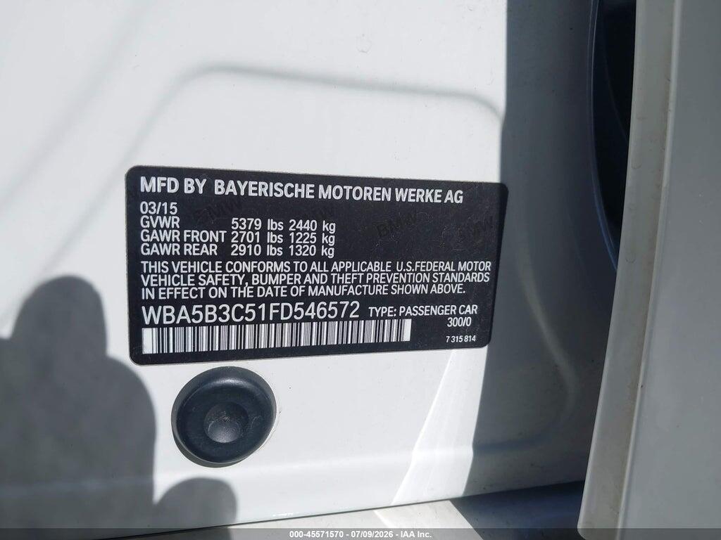 WBA5B3C51FD546572 2015 BMW 535I photo no. 9