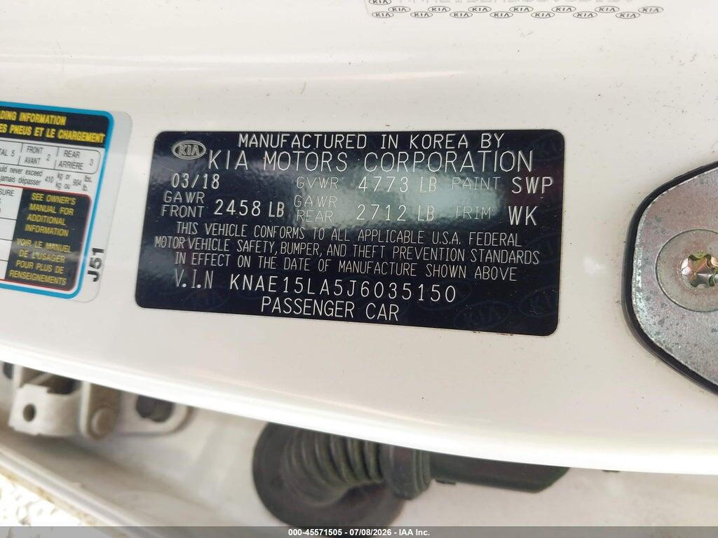 KNAE15LA5J6035150 2018 KIA STINGER photo no. 9