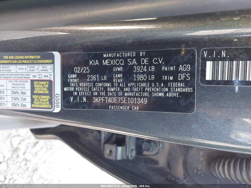 3KPFT4DE7SE101349 2025 KIA K4 photo no. 9