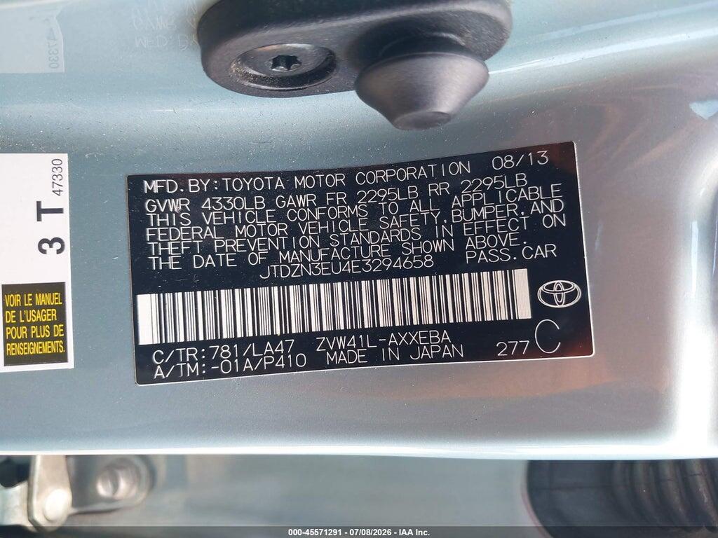 JTDZN3EU4E3294658 2014 TOYOTA PRIUS V photo no. 9