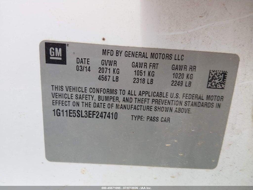 1G11E5SL3EF247410 2014 CHEVROLET MALIBU photo no. 9