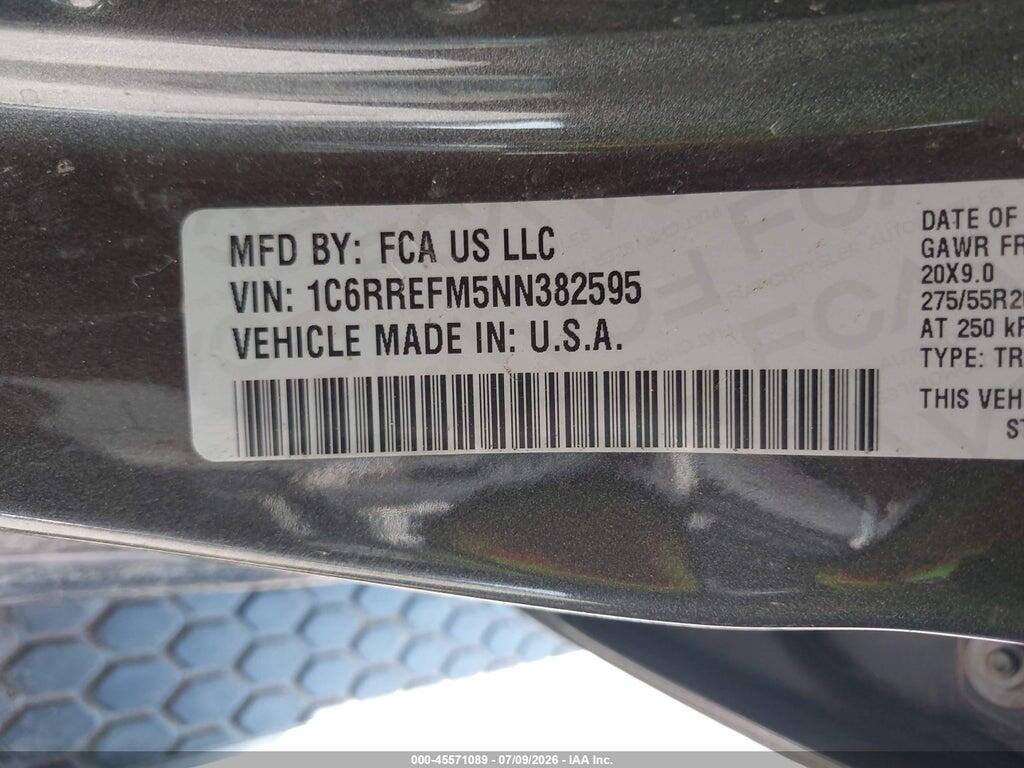 1C6RREFM5NN382595 2022 RAM 1500 photo no. 9