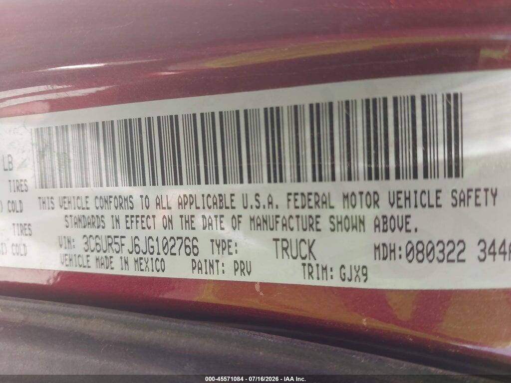 3C6UR5FJ6JG102766 2018 RAM 2500 photo no. 9