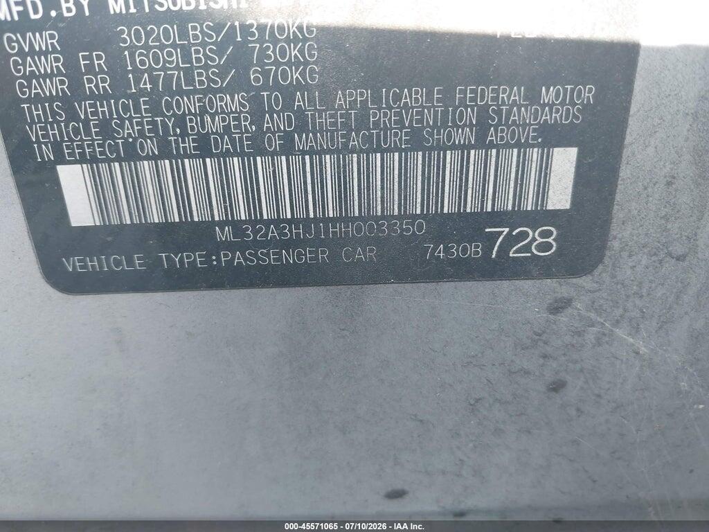 ML32A3HJ1HH003350 2017 MITSUBISHI MIRAGE photo no. 9