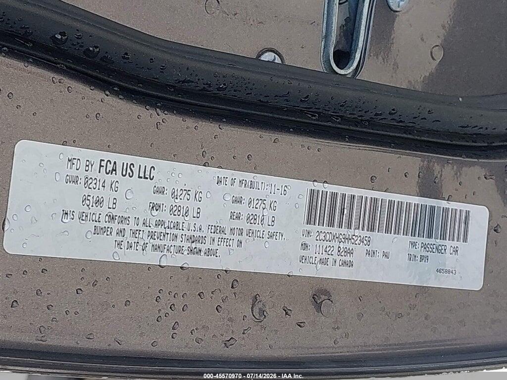 2C3CDXHG9HH523458 2017 DODGE CHARGER photo no. 9