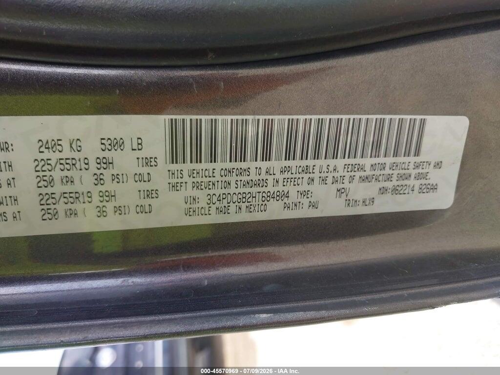3C4PDCGB2HT684804 2017 DODGE JOURNEY photo no. 9