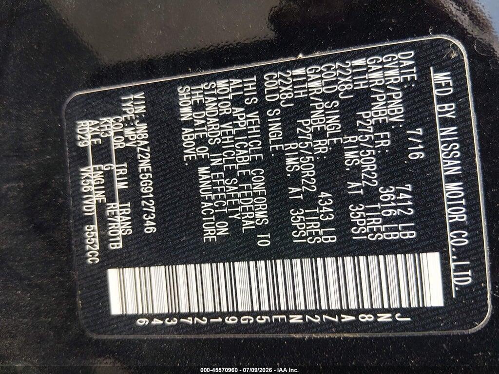 JN8AZ2NE5G9127346 2016 INFINITI QX80 photo no. 9