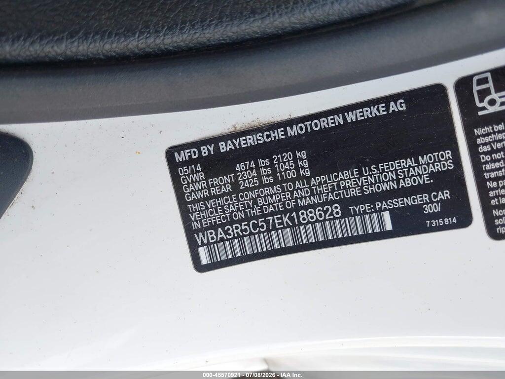 WBA3R5C57EK188628 2014 BMW 435I photo no. 9