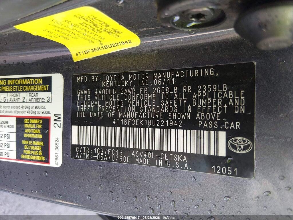 4T1BF3EK1BU221942 2011 TOYOTA CAMRY photo no. 9