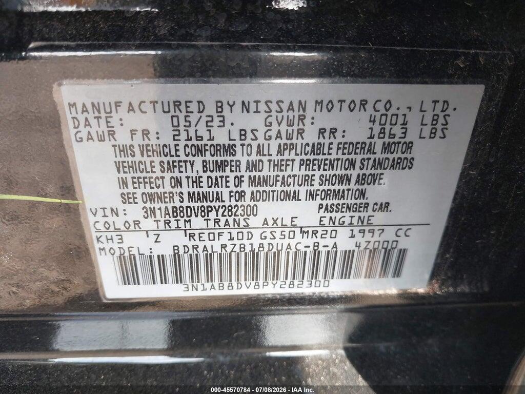 3N1AB8DV8PY282300 2023 NISSAN SENTRA photo no. 9