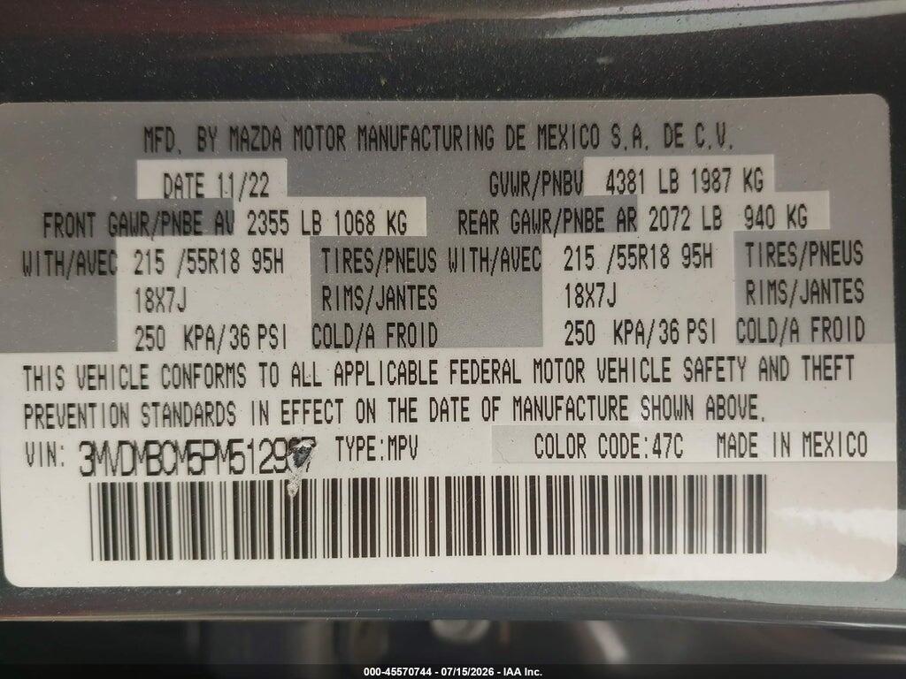 3MVDMBCM5PM512987 2023 MAZDA CX-30 photo no. 9